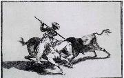 Francisco de Goya,  The Morisco Gazul is the First to Fight Bulls with a Lance